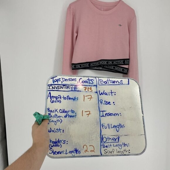 Activezone pastel pink long sleeve crop top - Picture 9 of 11